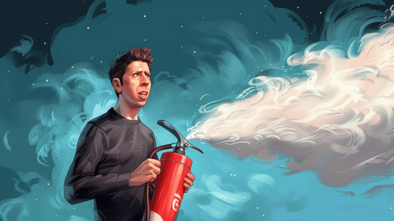 cfr0z3n cartoonish caricature of man holding red fire extinguis 2e67cf60 8dc9 4dda acbb b90d1b406acd