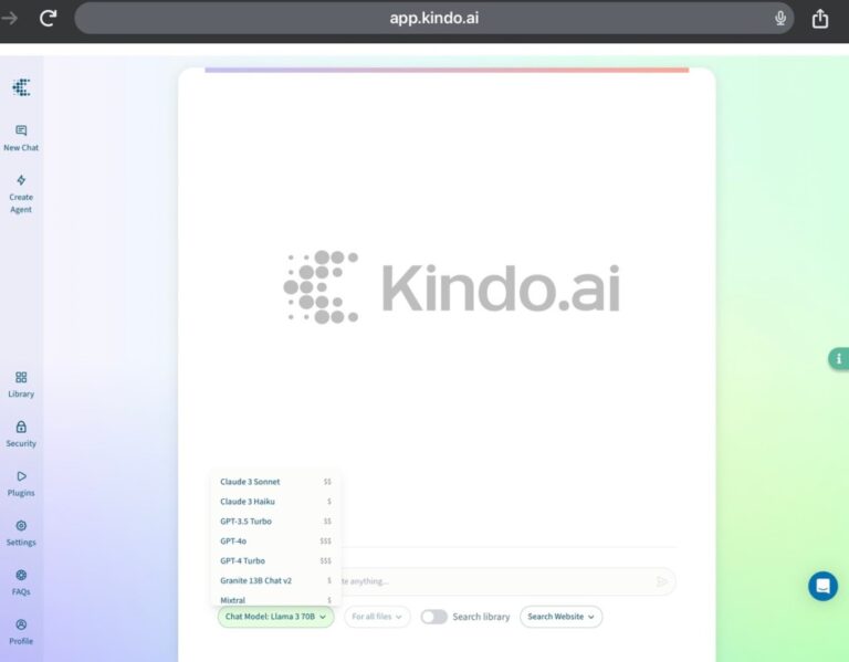 Kindo Use Any AI Model