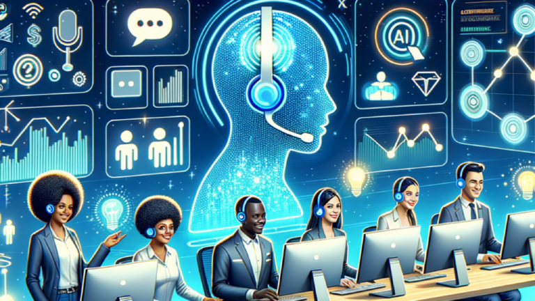 artificial intelligence powered customer support and experience illustration 8k