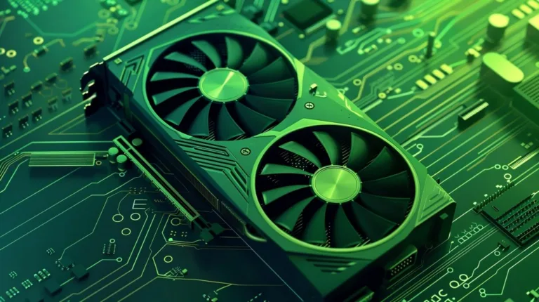 nuneybits Vector art of an Nvidia GPU on a green background 9b47a124 e7b8 4b20 8cab 9bd4317b3304 transformed