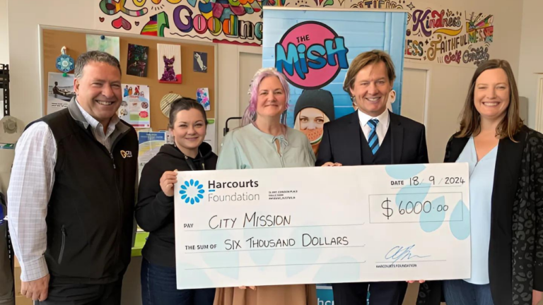 Harcourts supports The Mish. Photo Harcourts